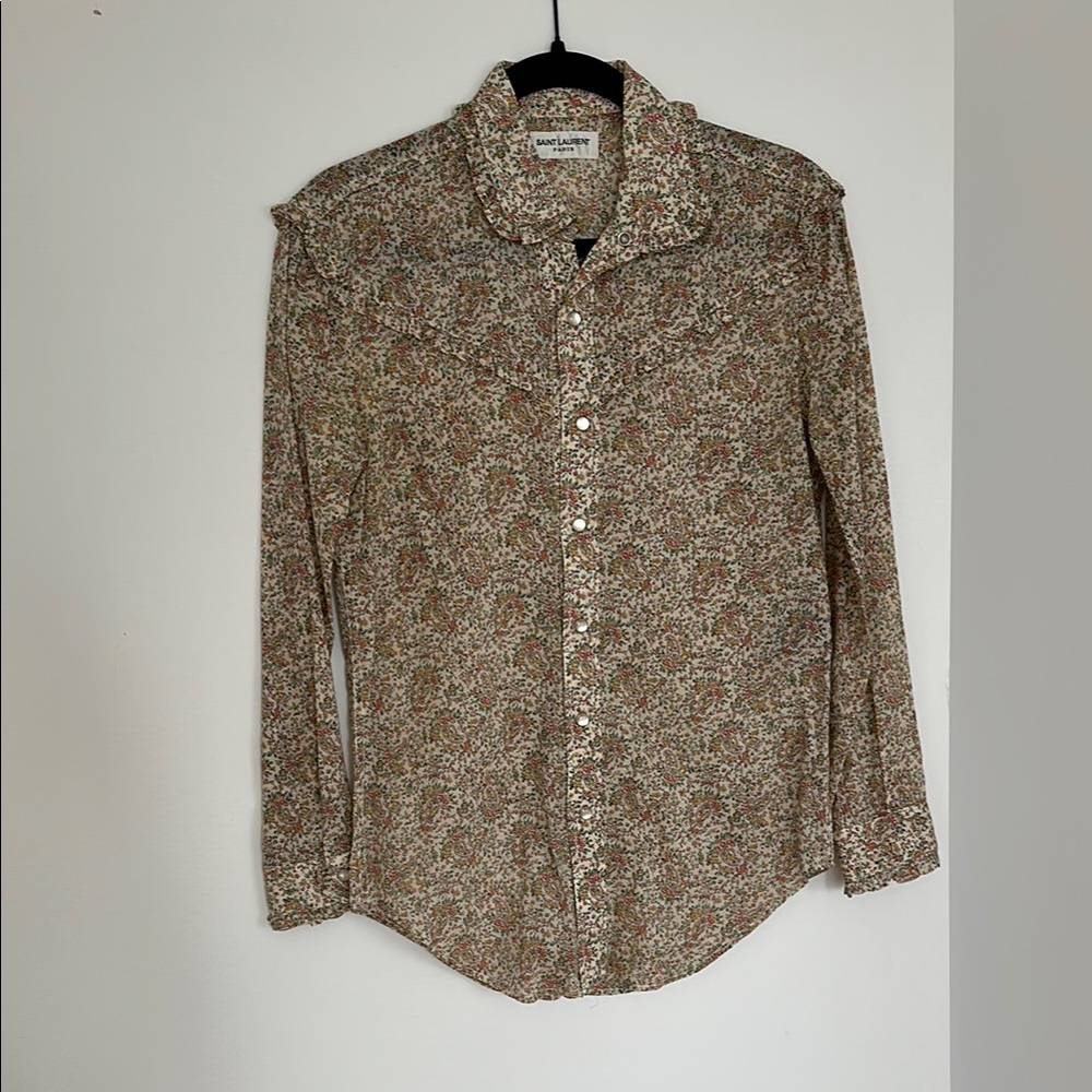 Saint Laurent Floral Print Shirt